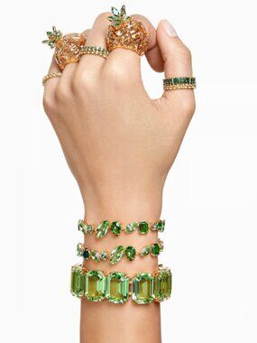 Swarovski Crystals Gema Bracelet Mixed Cuts Green 5652822
